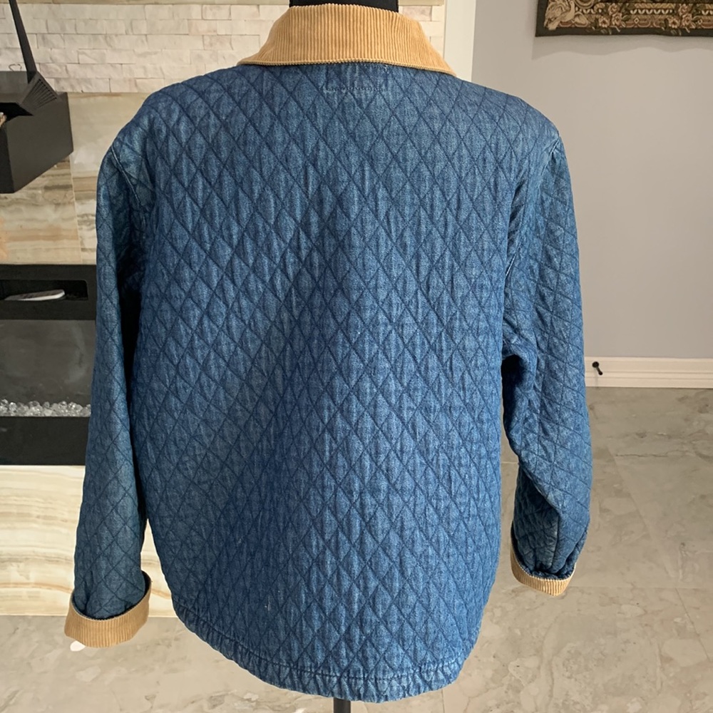 HAIKS Faux Denim With Corduroy Quilted Winter Holiday Jacket. Size XL - Picture 8 of 12